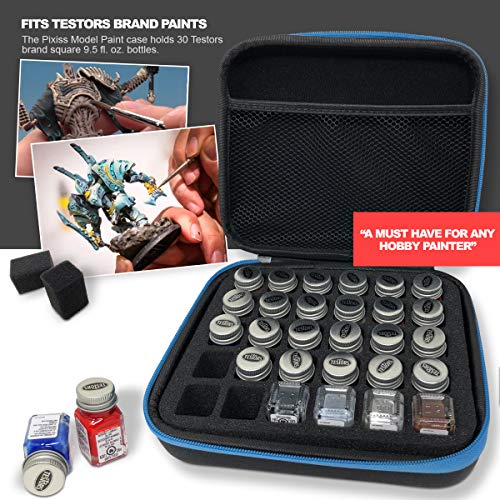 Testors Model Paint Enamel 10pc Paint Set, Pixiss Model Paint Storage Case for Testors Paints (Holds 30 Bottles) (Military Colors) - Thumbnail 6