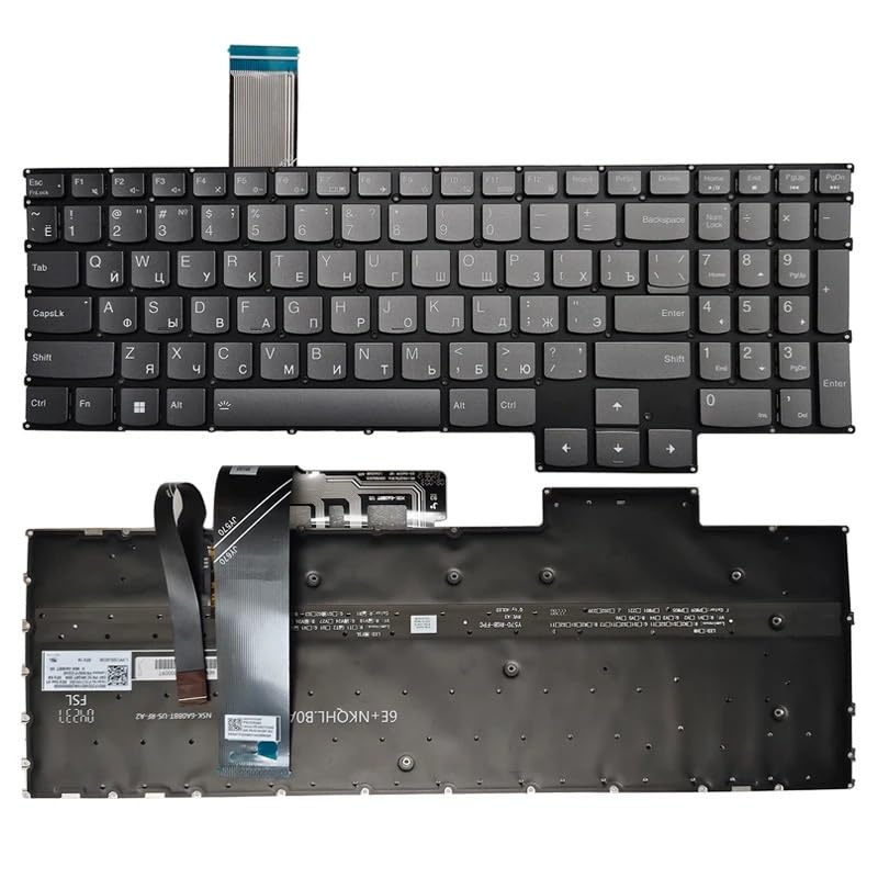 Clavier de rechange pour Legion 5 Pro 16ARH7H équipé d'un système RGB précis