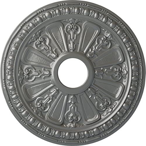 Image of Ekena Millwork CM18RASLS Raymond Ceiling Medallion, Silver