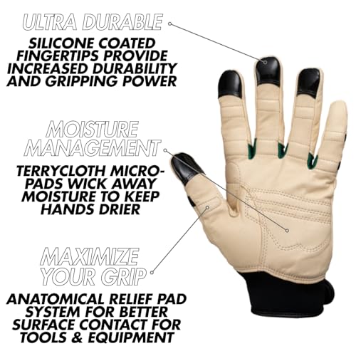 Bionic Men's ReliefGrip Gardening Premium Leather Gloves (X-Large) by Bionic - Image 3