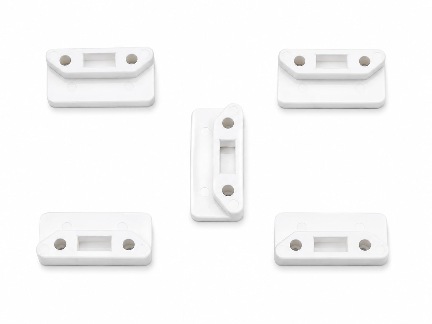 PVC Glass Straight Holder White 5mm - Pack of 25 | Triangular Design, Multiple Mounting Holes, Lightweight PVC, Secure Glass Support, Easy Installation-image-21