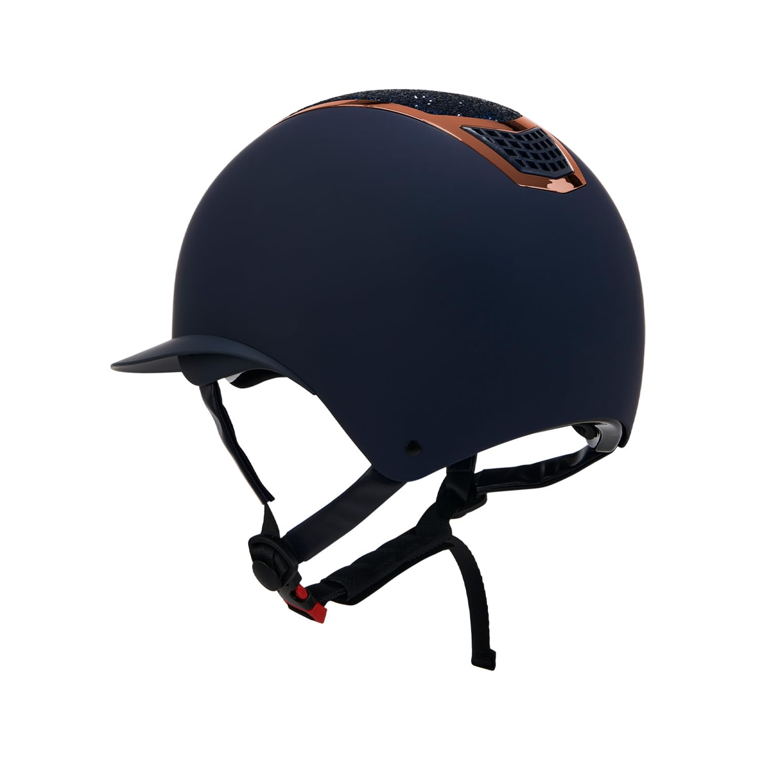 Casco Modello Eclipse Stone Mat Wide Viser M, Nero-Oro Rosa - Materiali resistenti agli urti, visiera larga, leggero, sistema di regolazione automatica