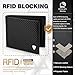 Imagen de TEEHON Cartera Billetera Piel con RIFD Bloqueo Cartera con 7 Ranuras para Tarjetas 1 Ranuras para ID 1 Ranuras para Monedas Negro Caja De Regalo para Hombre