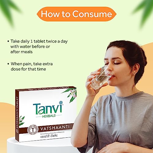 Image of Vatshaanti Tablet | For Body Pain & Gas | 100% Herbal Supplement | Completely natural | Safe and effective | GMP Certified | 60 Tabs (Pack of 2)