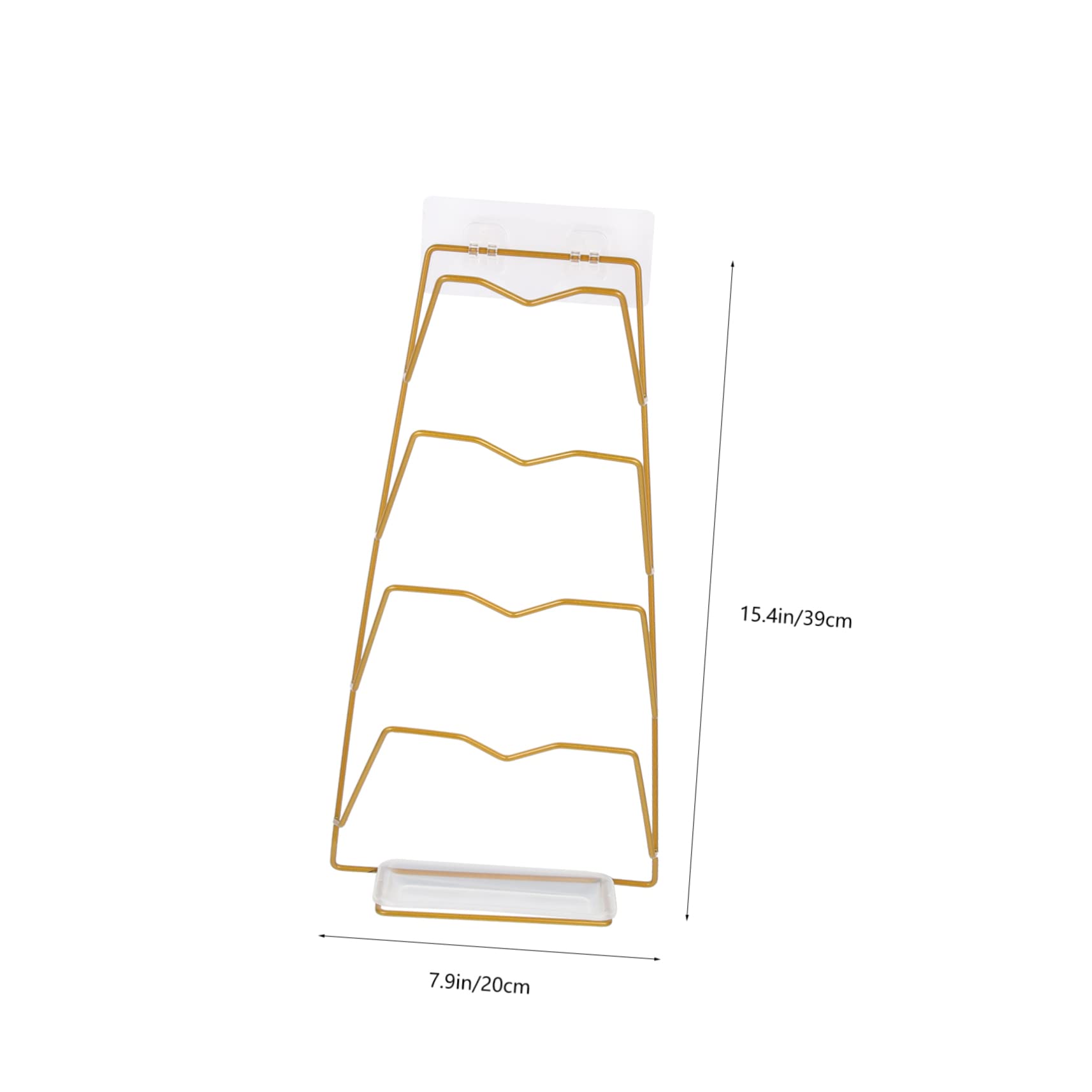 BESTOYARD Soporte de Pared para Tapas de Ollas Dorado de Hierro y Silicona