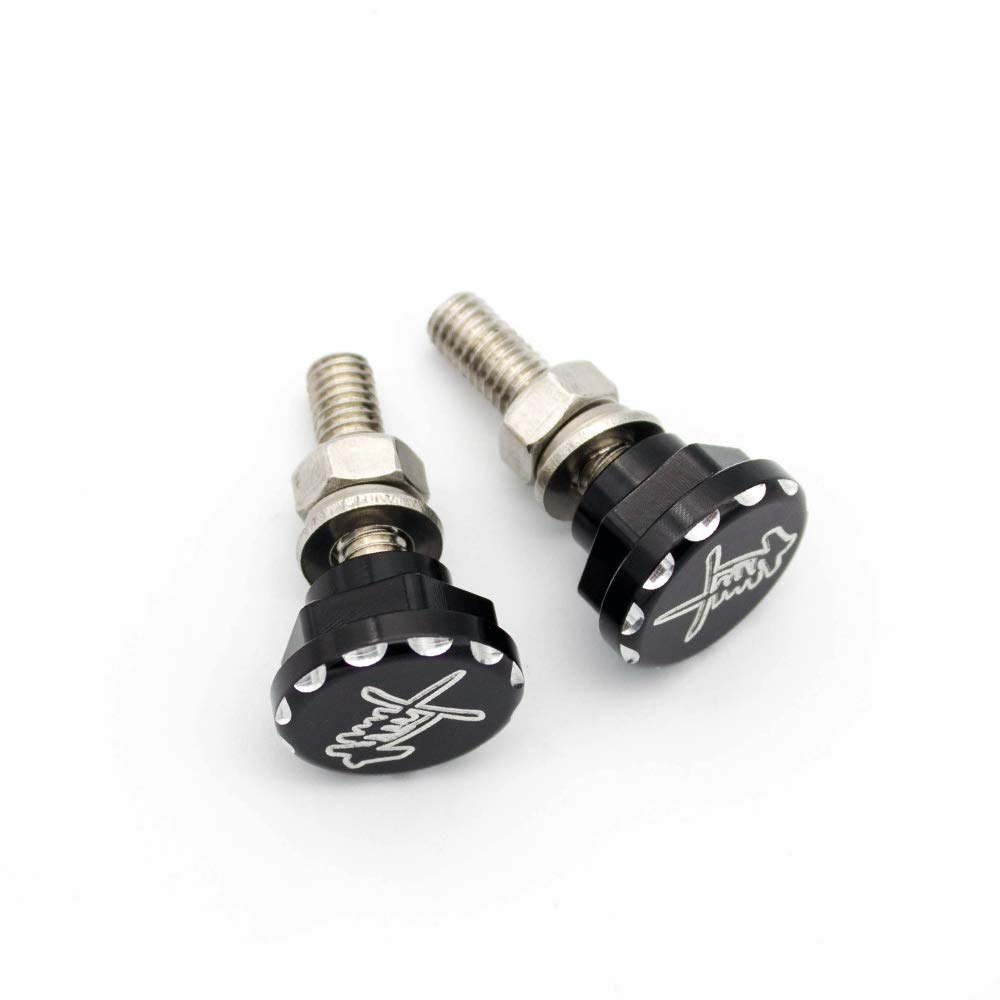 FXCNC Racing Pair 6mm Aluminum Motorcycles 6mm Flat License Screw Bolt Screw Nut for Suzuki GSXR1300 Hayabusa