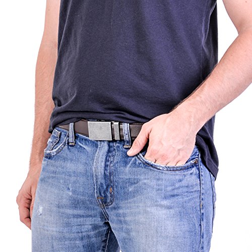 Image of Mission Belt Men's Leather Ratchet Belt, 40mm Metal Collection