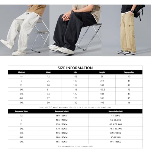 LANZIYAYA Calça masculina impermeável para caminhada ao ar livre para escalada e pesca, Preto, M