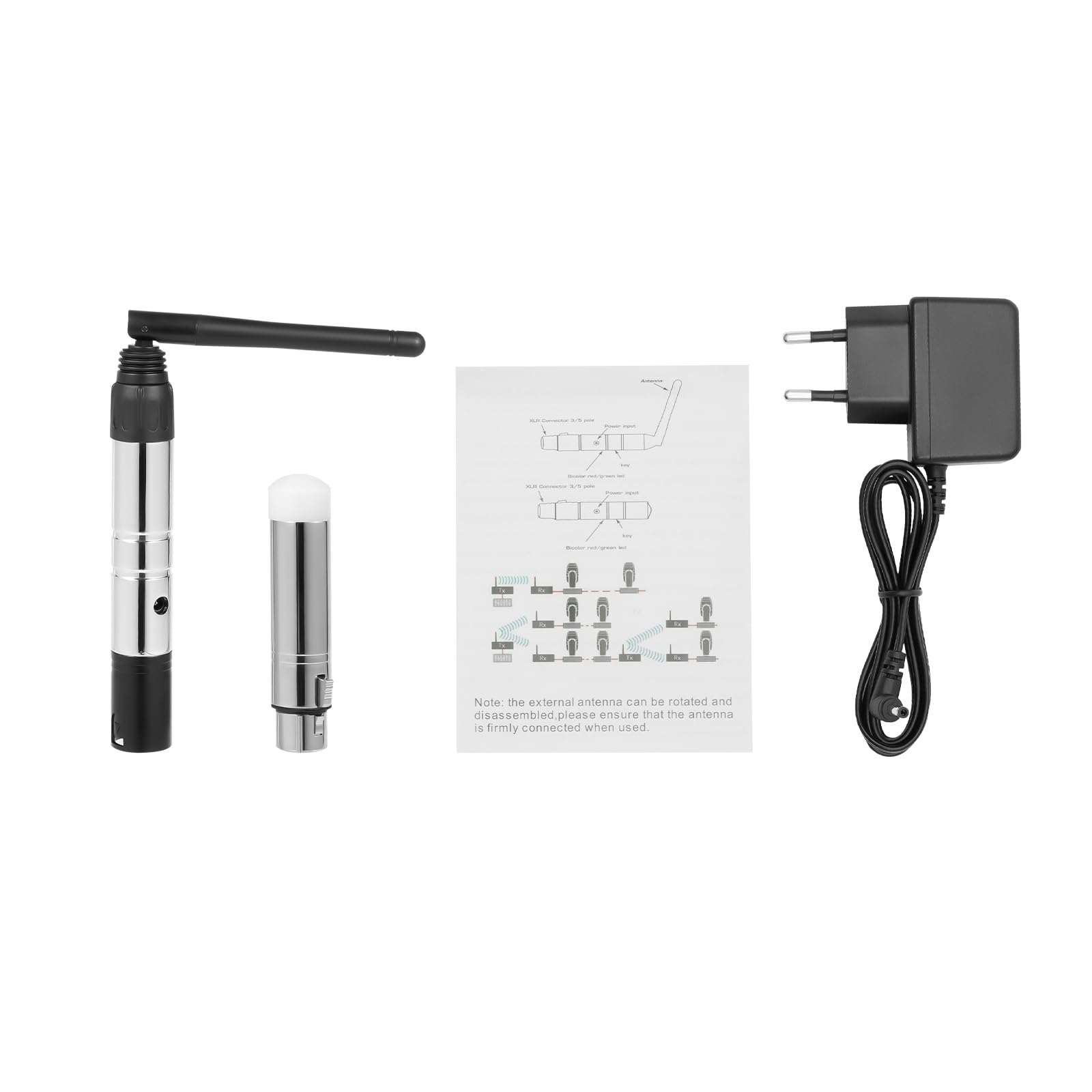 DMX512, 8 pezzi, 1 trasmettitore, 7 ricevitori, 2,4 G, ISM, wireless, per effetti di luce per palcoscenico DMX, effetti di luce *d8
