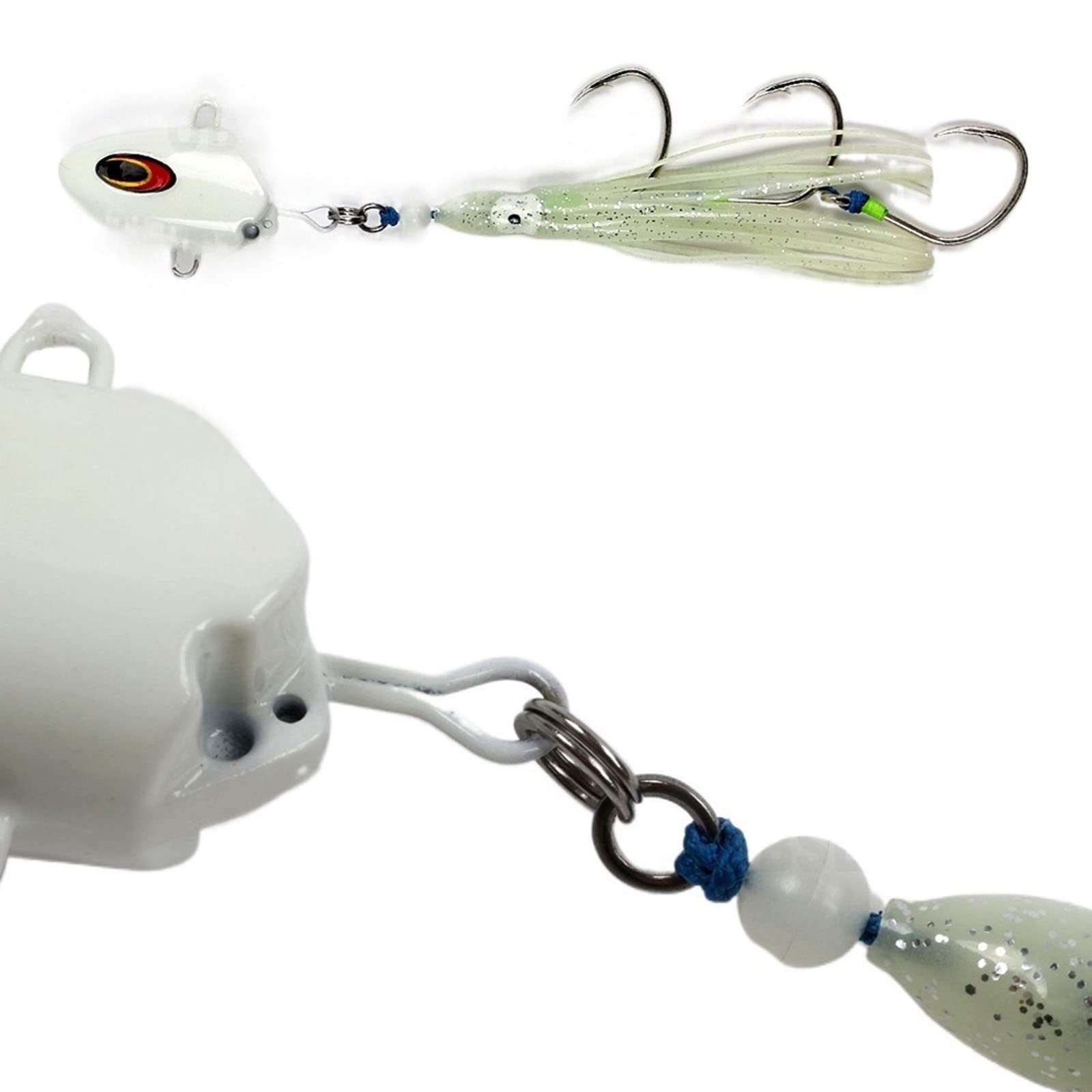 moisture Set di Ami da Pesca Circolari Portatili Jigging Assist Ganci Tai gomme Silicone gonne filamenti Nastri for Le Code Code Maschere Set di Amo da Pesca (Model Number : 3-0, Size : 3 PCS)