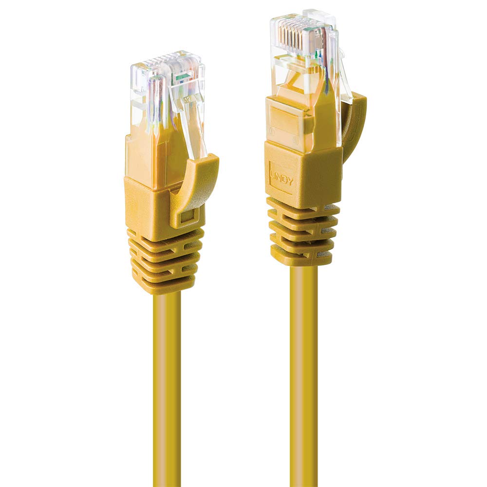 LINDY 15m Cat.6 U/UTP Network Cable, Yellow
