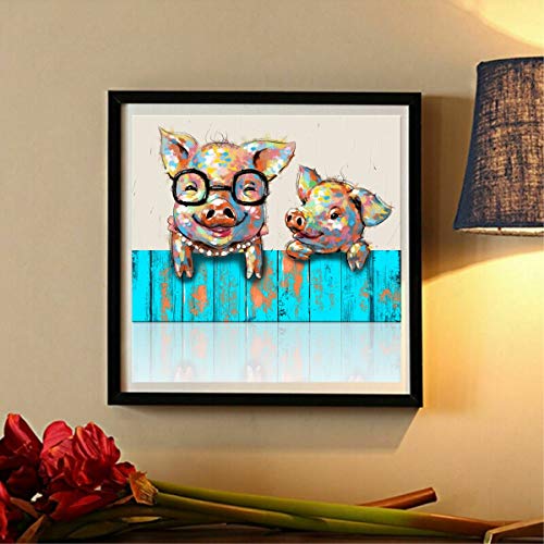 Diy 5D Diamond Painting Kit Crystals Diamond Embroidery Painting Pasted Paint By Number Kits Stitch Craft Kit Home Decor Wall Sticker - Pig, 12X12Inch #TOP2