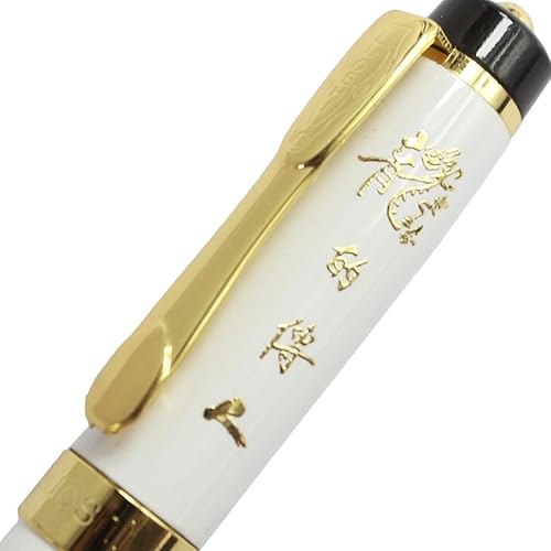 Miniatura 6 de Gullor 818 Fountian - Bolígrafo con clip dorado, color blanco