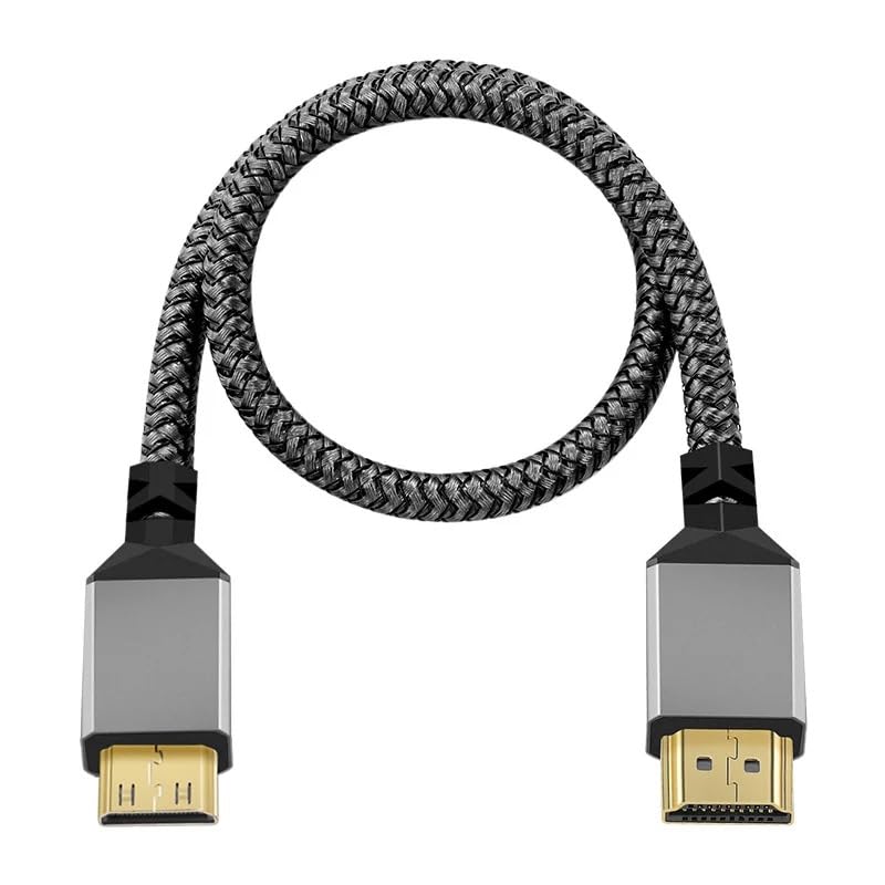 MINI HDMI to HDMI Extension Male to Male Cable HD 1080P Compatible Cord Adapter (0.98ft)