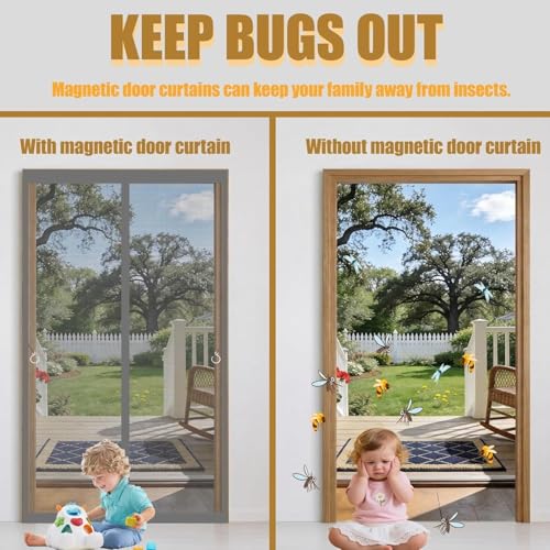 Rideaux magnétiques d'été pour protéger le balcon des insectes
