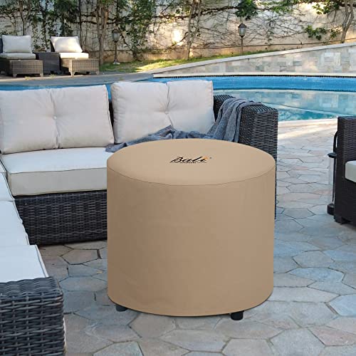 Bali Outdoors 30 Inch Round Gas Fire Pit Cover, Fire Column Cover Waterproof And Weather Resistant Pvc Material, Brown #TOP3