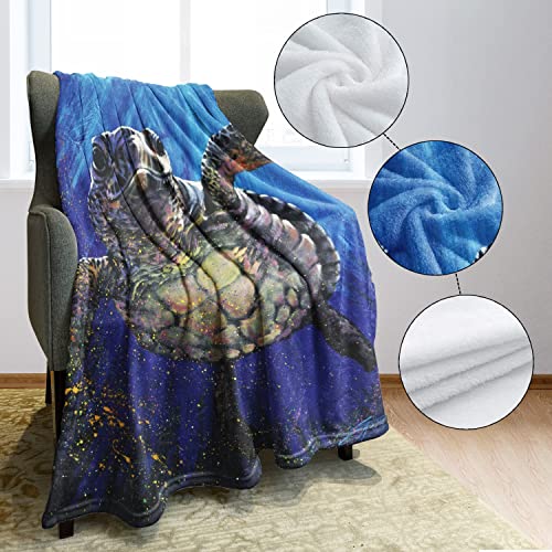 60X80 Blanket Comfort Warmth Soft Plush Throw For Couch Sea Turtle Fine Decorative Animal #TOP4