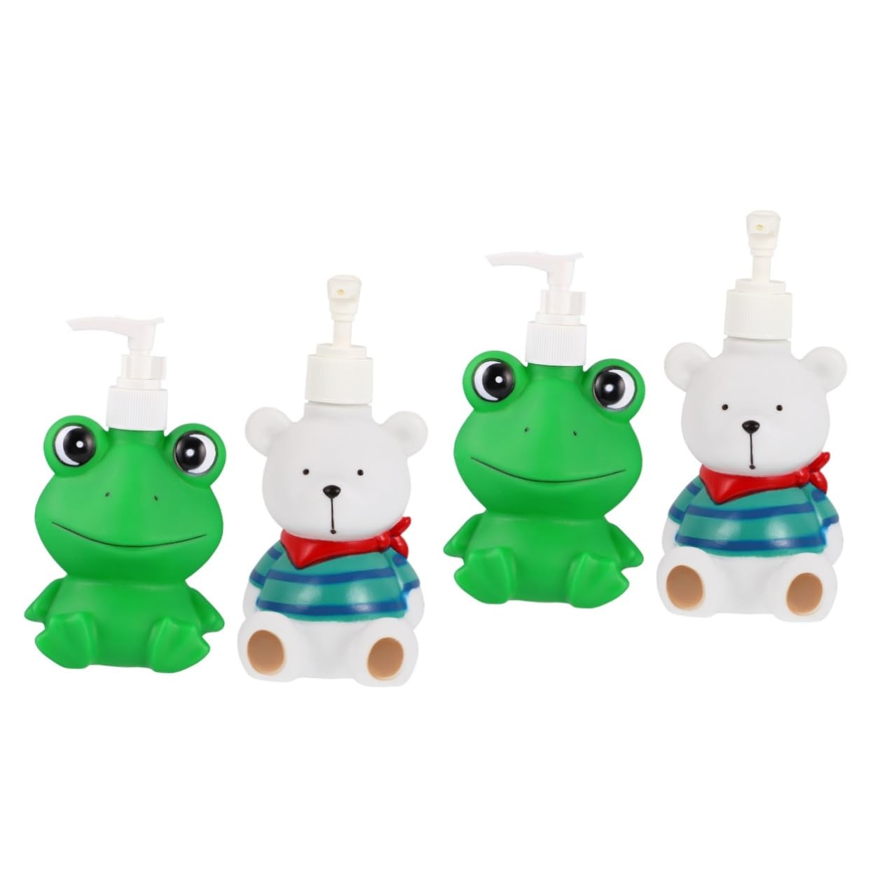 PRETYZOOM 4stücke Cartoon Shampoo Und Flüssigseifenspender Lotion Pump Flaschen Für Badezimmer Und Küche Leicht Und Tragbar Für Reisen Und Zuhause