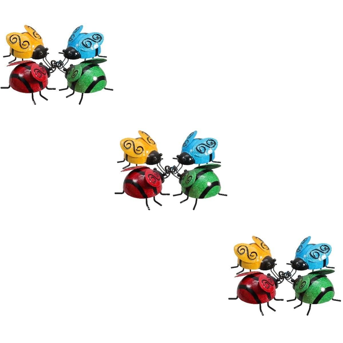 Gatuida 12 Pezzi Decorazione da Parete Coccinella in Ferro, Colori Vivaci