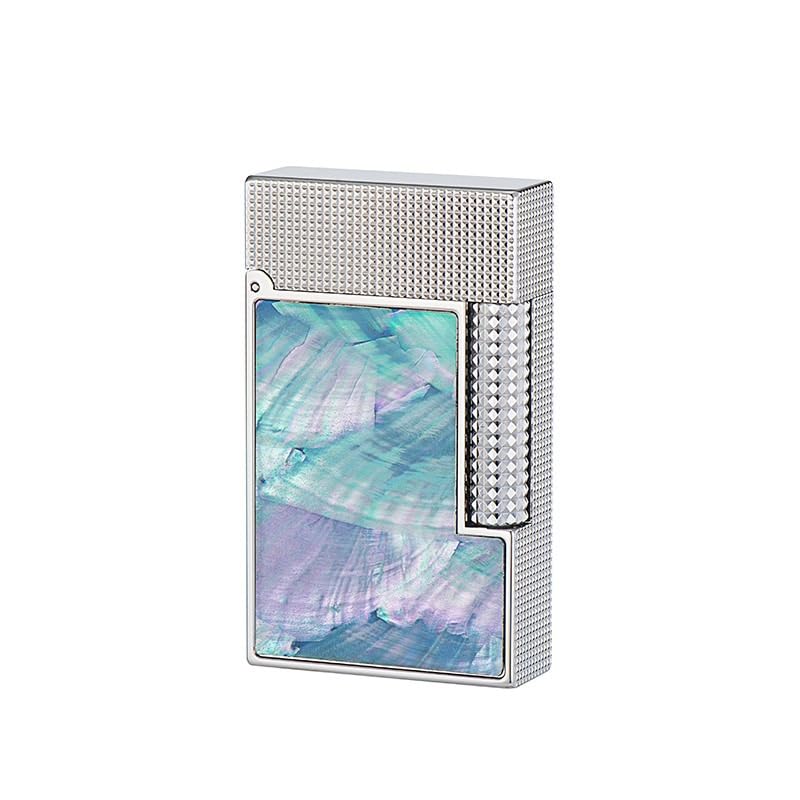 Windproof Dual Flame Lighter Flip Sound Vintage Brass Side Slide Wheel Ignition Refillable Butane Mens Collectible Gift Silver