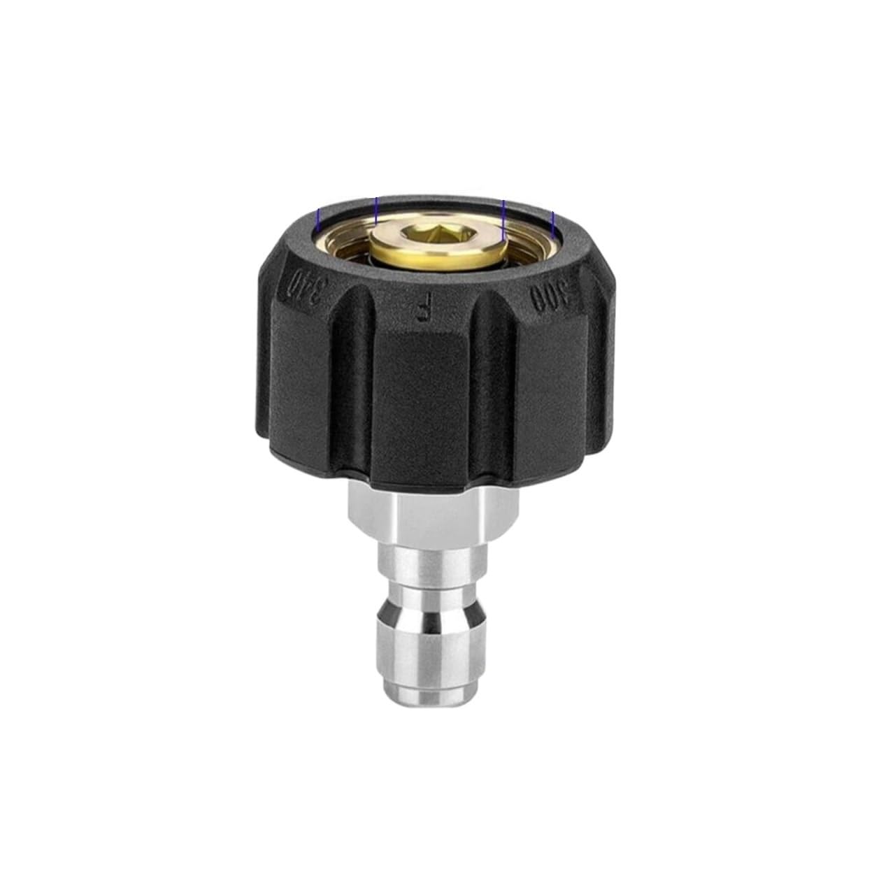Sharunsfeli Quick Hitch 15Mm Pressure Washer Adapter Set Couplers Swivel M22-14Mm/15Mm To 1/4 Quick Hitch For High Pressure Wash Gun & Hose(Quick Hitch 15Mm)