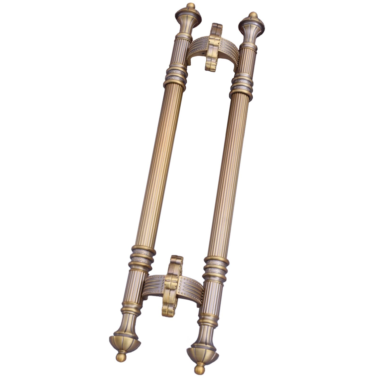 Poignée de tuyau en acier in vintage dorée pour porte de grange coulissante en bois
