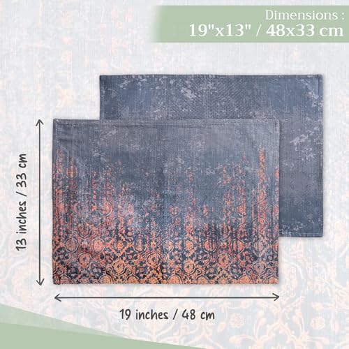 Maison D'hermine Imperfection Set Di 4 Tovagliette 100% Cotone, Per Tavolo Da Pranzo, Cucina, Matrimonio, Uso Quotidiano, Cene, Ringraziamento/Natale (33Cm X 48Cm) - 4