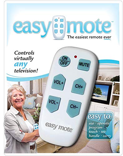 Universal Big Button TV Remote - EasyMote | Backlit, Easy Use, Smart, Learning Television & Cable Box Controller, Perfect for Assisted Living Elderly Care. White TV Remote Control - Thumbnail 6