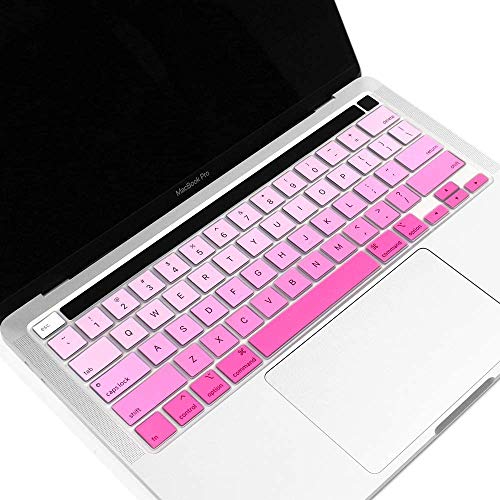 Image of Oaky Keyboard Protector Compatible with MacBook Pro 16 Inch 2019-2020 Release Model A2141 Soft Silicone Waterproof Dust-Proof Ultra Thin Keyboard Cover Skin for MacBook Pro 16 Inch - Silicon Pink