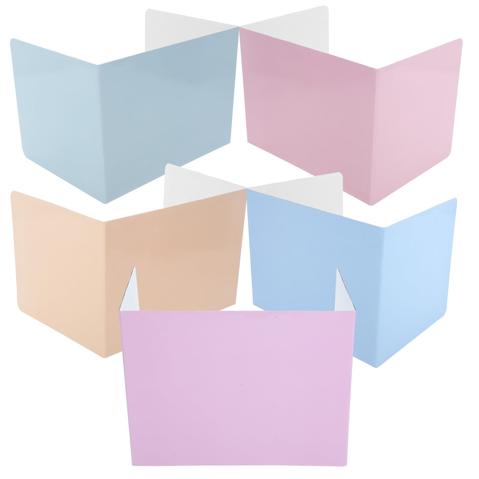 Séparateurs de bureau en papier macaron colorés et pliables pour tables d'étudiants