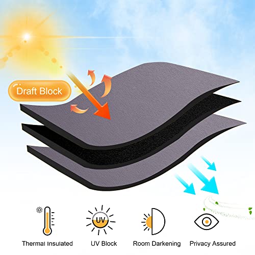 RYB HOME Blackout Curtains for Bedroom - Thermal Insulating Privacy Window Curtains for Kids Nursey Dining Bathroom Home Office Decor, Width 42 x Length 45 inches, Greyish Purple, 2 Panels