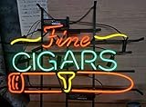 HOLTEEZ Beer Bar New 20inx16in Fine Cigars Neon Sign (Various Sizes) Beer Bar Pub Man Cave Business Glass Neon Lamp Light DB346