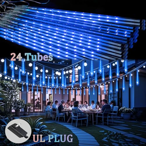 ZPQBEYE Christmas Lights Outdoor, Snow Falling Rain Cascading Icicle Lights - image 5