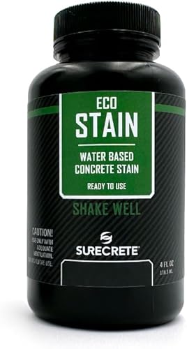 Vista 5 de Surecrete Eco Stain - Tinte a base de agua para hormigón, probador de 4 onzas, peltre