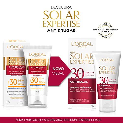 L'Oréal Paris Solar Expertise Antirrugas FPS30 - Protetor Solar Facial 40g