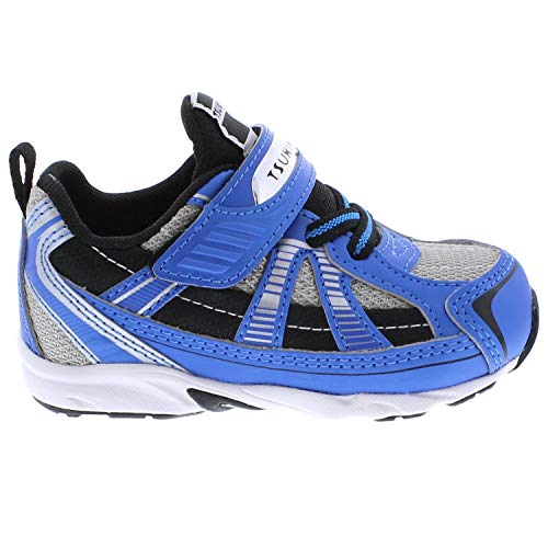 Tsukihoshi 3570 Storm Strap-Closure Machine-Washable Child Sneaker Shoe With Wide Toe Box And Slip-Resistant, Non-Marking Outsole - Blue/Gray, 11 Little Kid (4-8 Years) #TOP6
