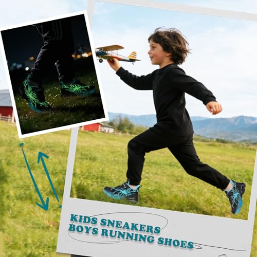 Image of VITUOFLY Boys Girls Sneakers Kids Mesh Lightweight Running Tennis Shoes