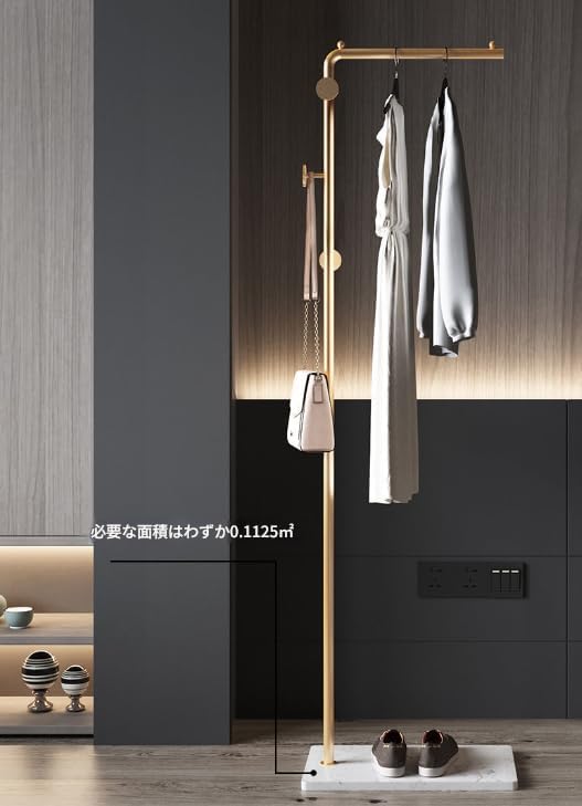 購入 ロソイ ハンガーラック 衣類収納 コート掛け かばんかけ スタンド