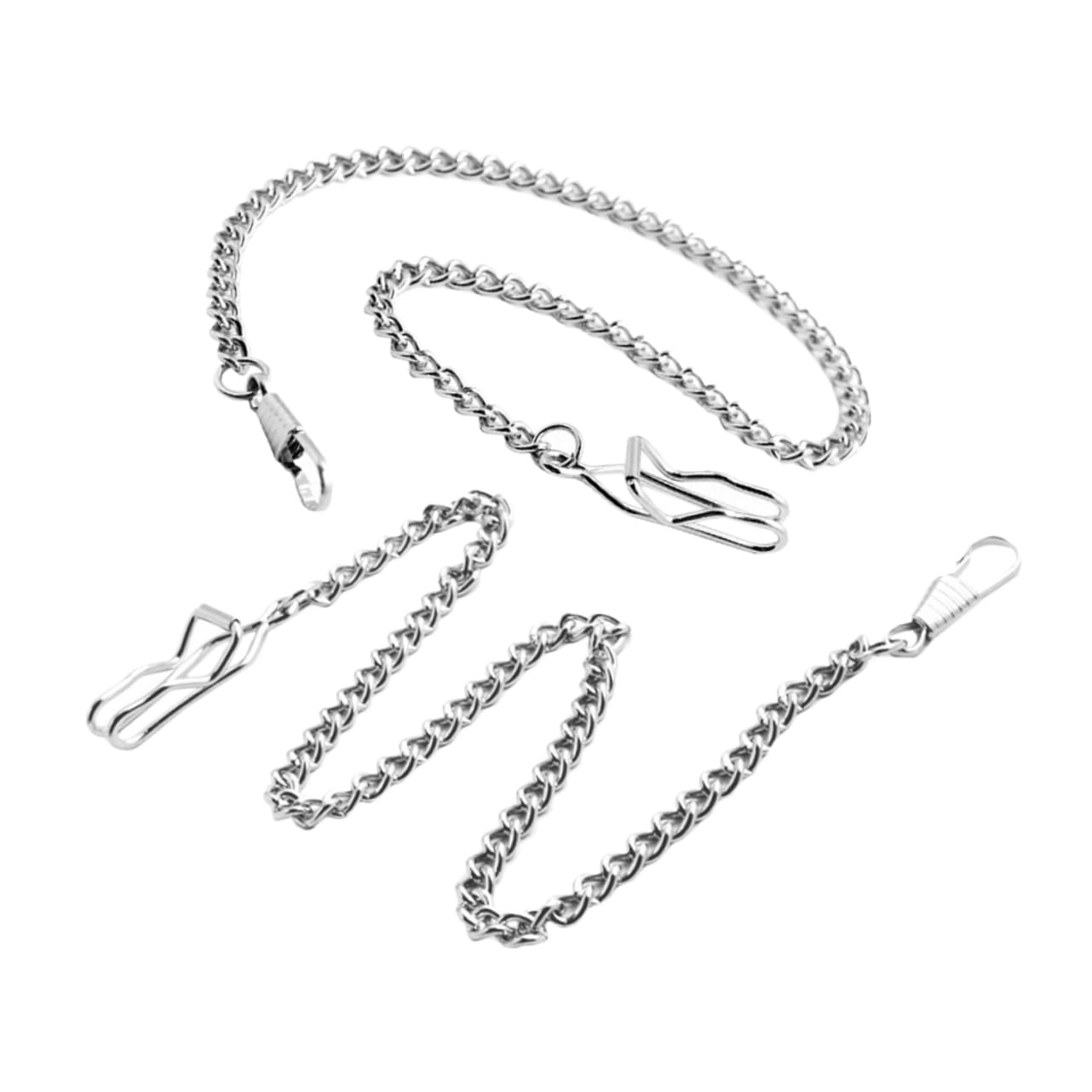 FRCOLOR 2pcs Vintage Pocket Watch Chains for Men and Women Stylish Decorative Chain for Jeans and Pants Metal Material Intricate Detailing Fashion Accessory