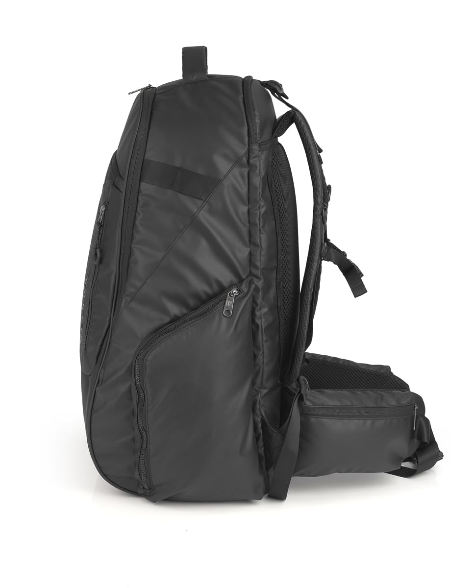 Gabol - Mochila de Viaje Multibolsillos Canada 34x61x35 cm con Capacidad 45 L y Peso 1,14 kg - 2 Compartimentos y Organizador Interno - Diseño Español en Poliéster Resinado - Negro