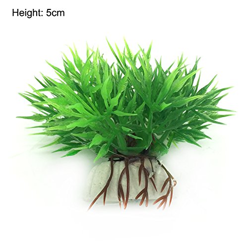 Pietypet Fish Tank Decorations Plants With Rockery View, 9Pcs Green Aquarium Plants Plastic And Aquarium Decorations Mountain Reef Rock Cave Resin Fish Tank Ornament Decoration #TOP5