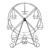 Firefly Imports Metal Ferris Wheel Cupcake Holder, 8 Cupcakes, 18-1/2-inch