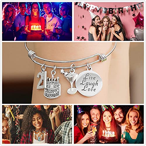Image of Silver /14k Gold Plated Birthday Bracelet, Natural Healing Crystal Bracelet Gifts for Her Birthday for Daughter Granddaughter Friends Mom Grandma Sister