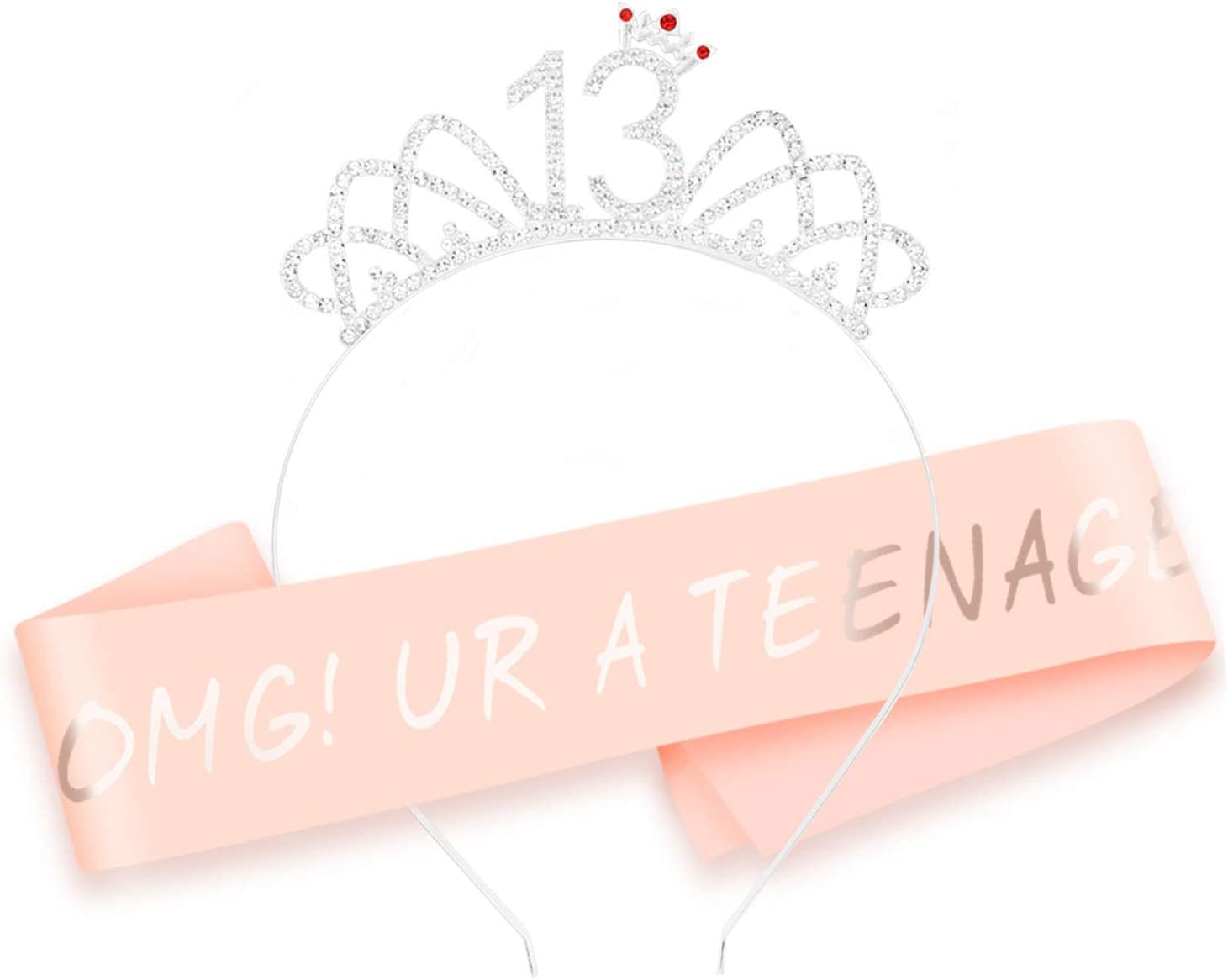 Couronne Et Écharpe 30 Ans Anniversaire YKKJ - Diadème Cristal Et Satin Pour Fête Fille