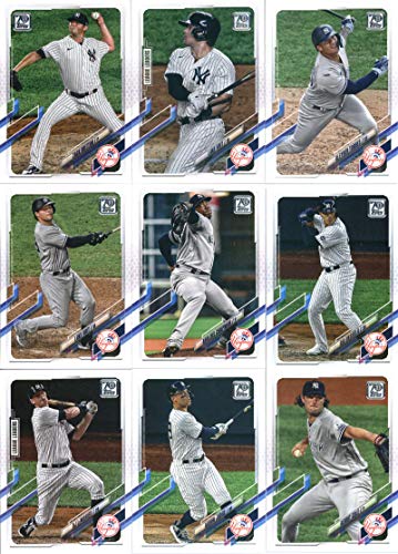 2021 Topps Series 1 New York Yankees Team Set of 14 Cards: Miguel Andujar(#30), New York Yankees(#39), Deivi Garcia(#41), Brett Gardner(#81), Albert Abreu(#88), Gerrit Cole(#95), Aaron Judge(#99), DJ LeMahieu(#108), Gio Urshela(#117), Aroldis Chapman