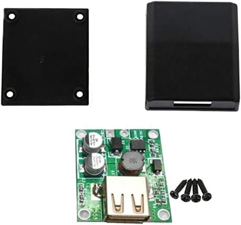 Solar Panel Power Bank USB Charge Voltage Controller Regulator Power Supply with Case 5-20V Input 5V 2A Output Easy Install