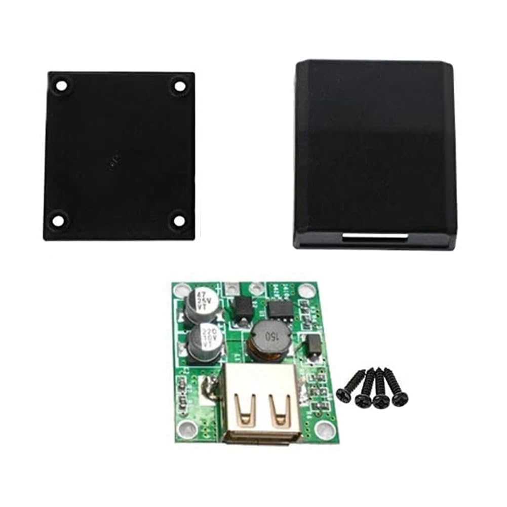 Solar Panel Power Bank USB Charge Voltage Controller Regulator Power Supply with Case 5-20V Input 5V 2A Output Easy Install