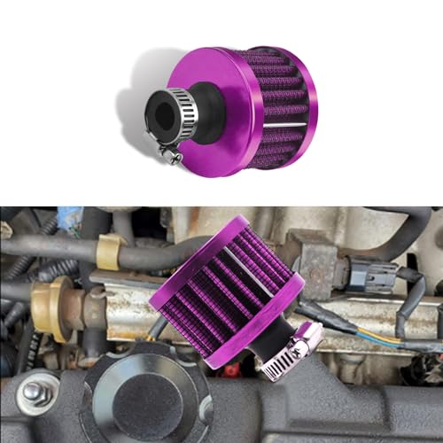 12mm Air Filter Intake Filter Breather, Small Engine Air Filter, Mini Universal Motor Cone Cold Clean Air Intake Filter Turbo Vent Breather, Car Accessories Car Filter Cover for Car Motorcycle