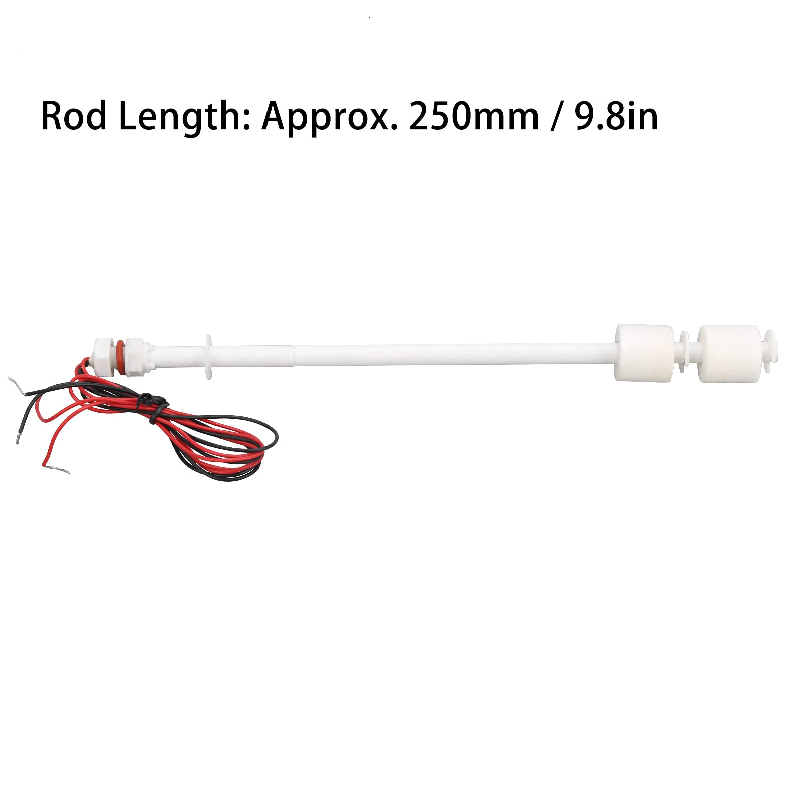 ANKROYU Ph2 250mm PP Float Switch, Plastic Liquid Detection Sensor, Waterproof Connecting Bar Controller for Liquid Detection