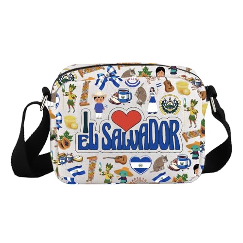 JTOUK Bolsa cruzada salvadoreña de El Salvador para regalo de turismo norteamericano, El Salvador Hkb UE, 24cm*18cm*8cm